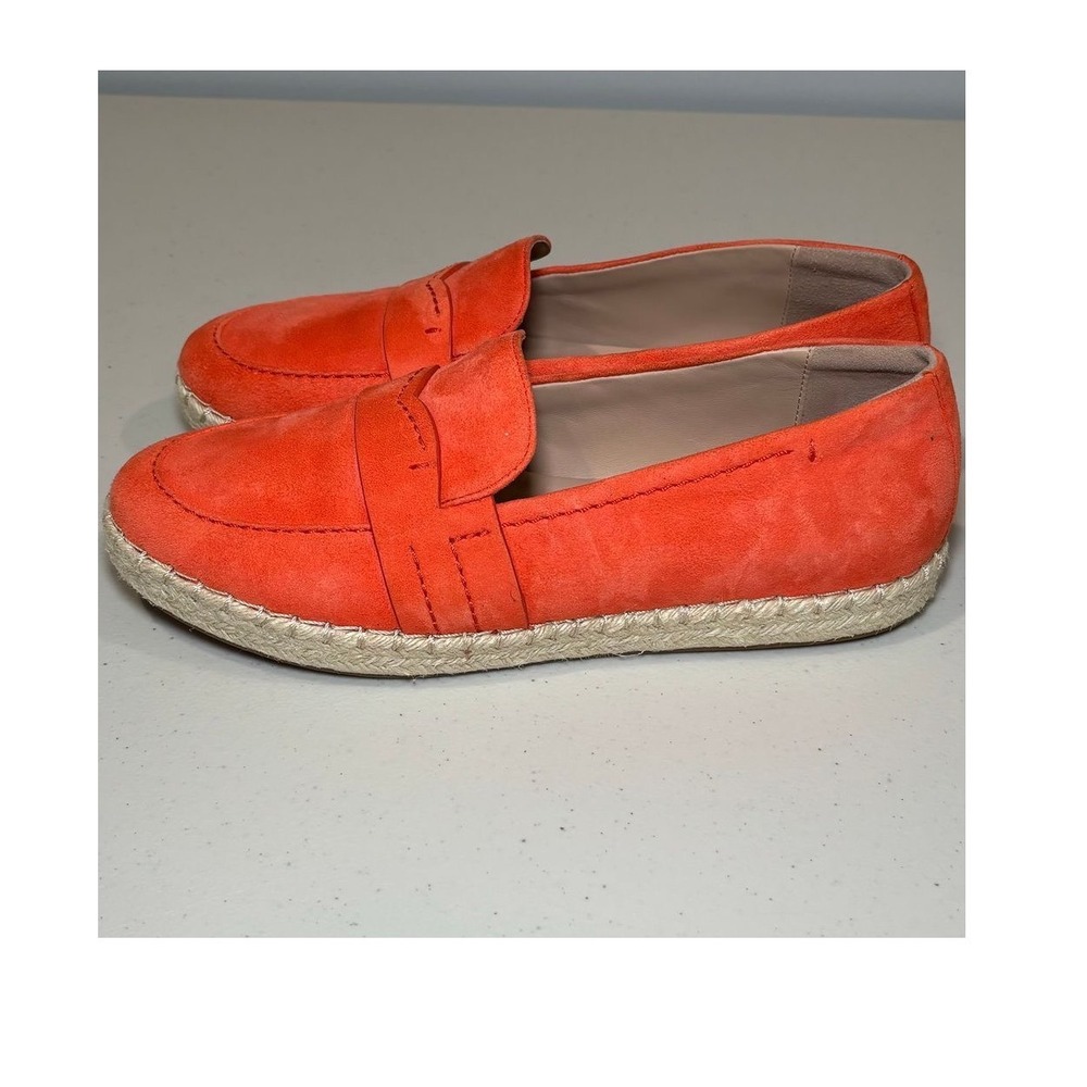 Cole Haan NWOT Women's Cloudfeel Montauk Orange Suede‎ Espadrille Loafers 8B